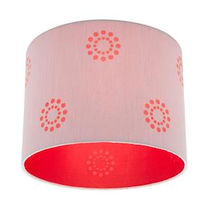 Fabian Batten Fix 1 Light 60w B22 Silver/Red Shade Cougar Lighting