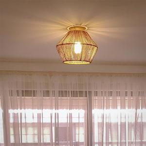 Ceiling Lighting: Cassie Batten Fix 1Lt B22 in Natural Thread Cougar Lighting