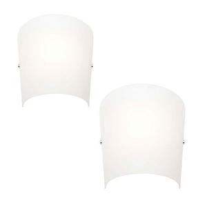 Holly Wall Sconce 1 Light Chrome & Matt Opal Glass in Small or Large Cougar Lighting