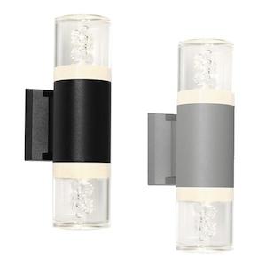 Calgary LED Up/Down Wall Light in Black or Silver Cougar Lighting