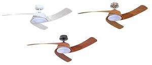 Monterey DC Ceiling Fan w/ 18w LED Light 1300mm (52") Mercator Lighting - PL-FC458133