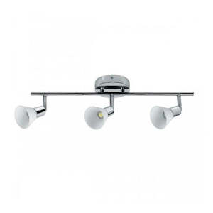 Bar Lights: Superlux LED Triple Bar Spotlight Chrome Base With a Glass Shade LSLC-B3-CH