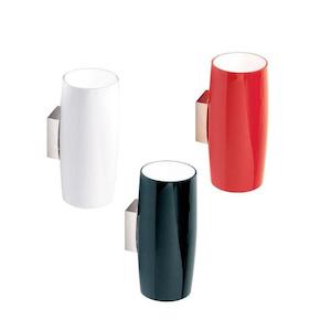 Halogen Grand Minimalist Wall Light in Red, Black or White Superlux Lighting - WLL9287