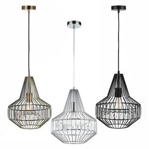 Elmas Pendant Light E27 in Brass/Black/Chrome Telbix Lighting - ELMAS PE32