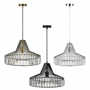 Elmas Pendant Light E27 in Brass/Black/Chrome Telbix Lighting - ELMAS PE42