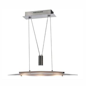 Futura Pendant Light Rise & Fall LED in Chrome/Opal Telbix Lighting - FUTURA PE67-NK