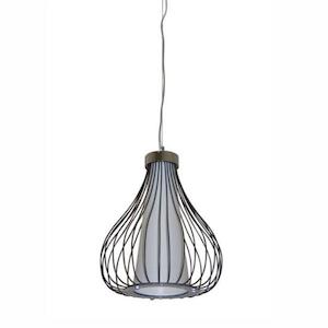 Sarita Pendant Light Brown w Cream Shade 60W Max E27 320mm Telbix - SARITA PE32-BR