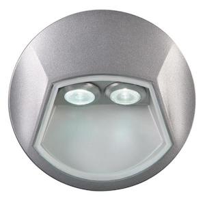 Ixis-SM Round 2W Surface Mounted Steplight Silver Domus Lighting 19468/19469