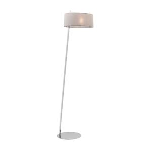 Noah Floor Lamp 1xE27 in Chrome Taupe Shade Mercator Lighting - PL-A66221