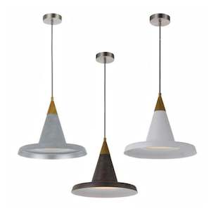 Ekland Pendant Light E27 in Grey/Rusty/White Telbix Lighting- EKLAND PE35