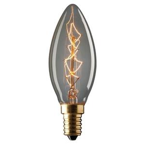 Candle Carbon Filament Globe Classic E14/B15 25W CLR Domus Lighting 65900, 65901