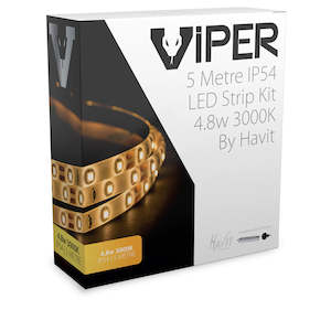 Viper DIY LED Strip Kit 4.8w 5 Meters Warm White IP54 Havit Lighting - VPR9733IP54-60-5M