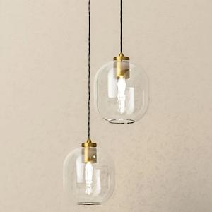 Lightco: Parlour Curve Pendant Glass Shade in Clear, Smoke or White