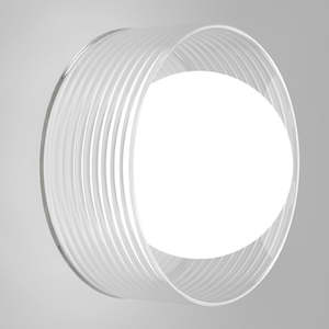 Orb Sur Ribbed indoor LED Wall Light in Clear or White