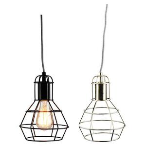 Work Pendant E27 Satin Black/Brushed Chrome Oriel Lighting - OL69271BC, OL69271BK