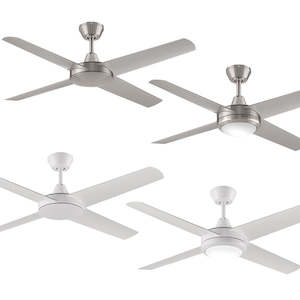 Aspire AC LED Ceiling Fan w/ Light 52" (1320mm) in Brushed Nickel or White 360 I…