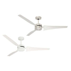 Loft AC Ceiling Fan 60" (1520mm) in Brushed Steel or White 360 Innovations - FL65BS, FL65WW