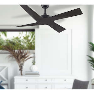 Modn-4 AC LED Ceiling Fan w/ Light 52" (1320mm) in Black or White 360 Innovation…