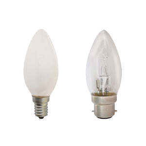 Candle Halogen Globes 18W/28W B22/E27/B15/E14 Dimmable Clear/Frosted Glass CLA L…