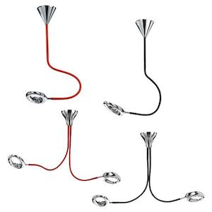 Ketu Pendant Suspended BLK/RED IP20 4000K 650/1300lm LED Telbix Lighting - KETU …