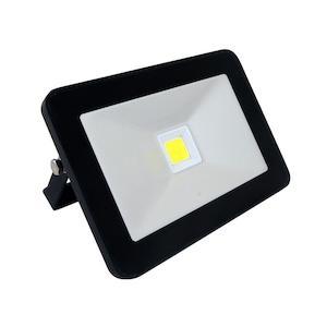 230V 30W LED Floodlight IP65 4K Natural White, 210mm x 147mm x 37mm - BLACK/WHITE