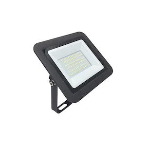 Electric light fittings: 230V 50W LED Floodlight IP65 4K  Natural White, 205L * 160W * 33D - BLACK