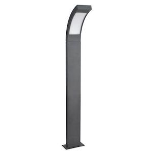 Draco - Curved Bollard (Charcoal) -3000K Warm White