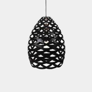 Black 2 sides Tui Pendants by David Trubridge