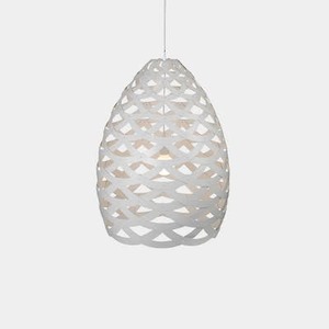 Electric light fittings: White 2 sides Tui Pendants by David Trubridge