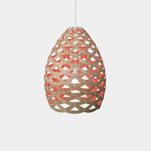 Electric light fittings: Red Tui Pendants by David Trubridge