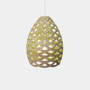 Electric light fittings: Lime Tui Pendants by David Trubridge