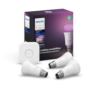 Electric light fittings: Philips Hue White and Colour Ambiance 9W A60 B22