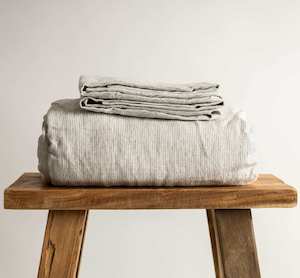 Pinstripe Linen Fitted Sheet