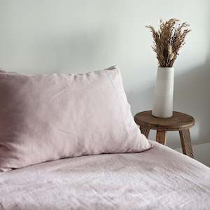 Dusky Pink Linen Duvet Cover