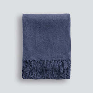 Linen - household: Serenade Throw - Ink Blue