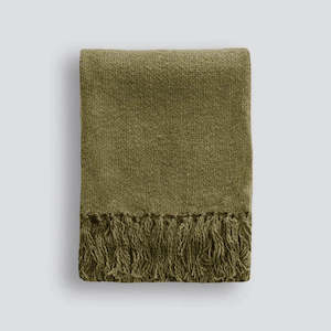 Linen - household: Serenade Throw - Avocado