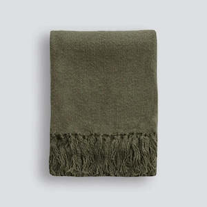 Linen - household: Serenade Throw - Olive