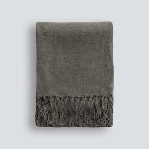 Linen - household: Serenade Throw - Charcoal