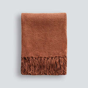 Linen - household: Serenade Throw - Rust