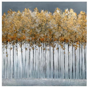 Linen - household: Handpainted Autumn Trees Canvas