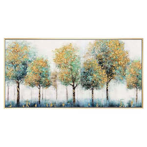 Handpainted Winter Trees Canvas