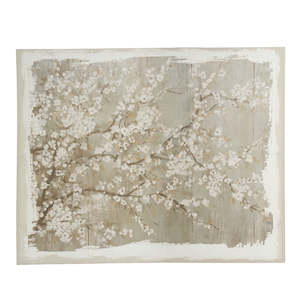 Linen - household: Handpainted Cherry Blossom Canvas