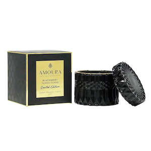 Amoura Cut Glass Luxury Candle - Blackberry and Ylang Ylang