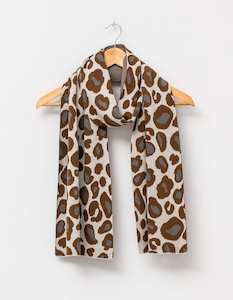 Rust Leopard Scarf