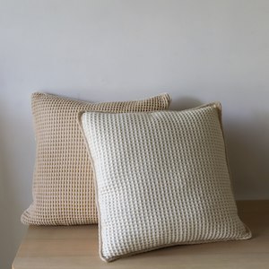 Pique Waffle Cushion - Natural