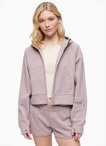 Superdry Sport Tech Reled Zip Hoodie - Quail Purple