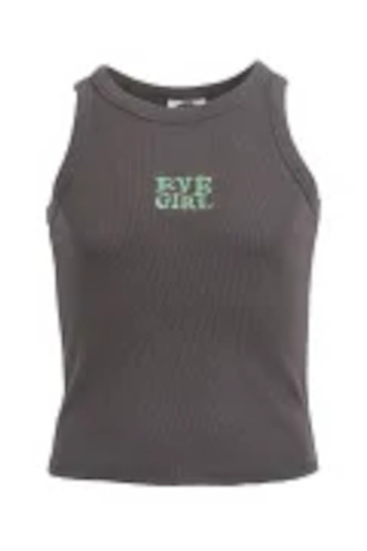 EVE GIRL ATHS RIB TANK - Charcoal