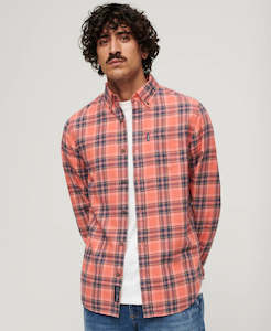 Mens Superdry: SUPERDRY VINTAGE CHECK SHIRT - RED CHECK