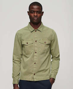 Mens Superdry: SUPERDRY MERCHANT RIPSTOP OVERSHIRT - OLIVE KHAKI