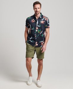 SUPERDRY VINTAGE HAWAIIAN S/S SHIRT - Dark Navy